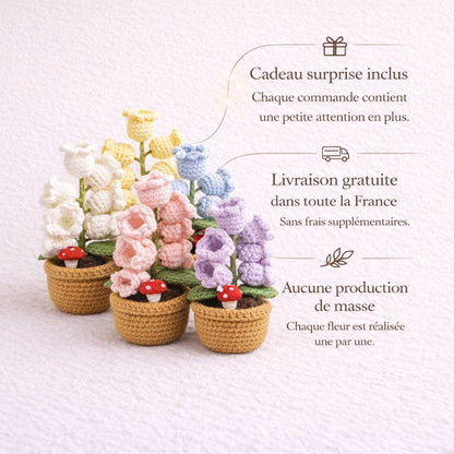 Fleurs en crochet avec lumière